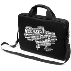 Сумка для ноутбука Vinga 14" NB1402 Black, white print (NB1402UWBK) - Фото