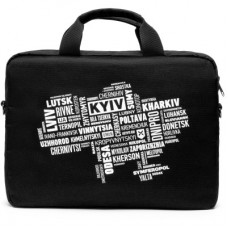 Сумка для ноутбука Vinga 14" NB1402 Black, white print (NB1402UWBK) - Фото