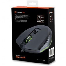 Мишка REAL-EL RM-550 Black - Фото