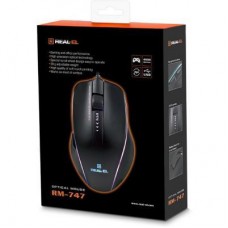 Мишка REAL-EL RM-747 Black - Фото