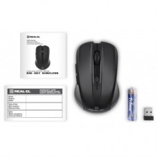 Мышка REAL-EL RM-307 Wireless Black - Фото