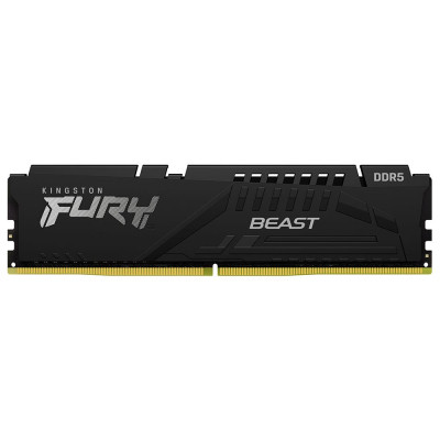 Модуль пам'яті для комп'ютера DDR5 16 GB 5200 MHz Beast AM5 Black Kingston Fury (ex.HyperX) (KF552C36BBE-16)