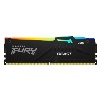 Модуль пам'яті для комп'ютера DDR5 16 GB 5600 MHz Beast RGB AM5 Black Kingston Fury (ex.HyperX)
