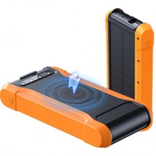 Батарея універсальна PowerPlant 20000 mAh, PD/18W, QC3.0, USB-C, USB-A*2, Wireless, Solar panel (PB930487)