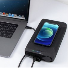 Батарея універсальна PowerPlant 68400mAh, PD/60W, DC 12-24 V 9 connectors, QC/3.0, USB-C*2, USB-A, Wireless - Фото