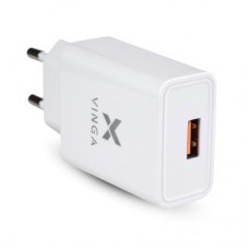 Зарядний пристрій Vinga QC3.0 Quick Wall Charger 1xUSB 18W Max (VWCQAW) - Фото