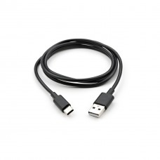 Дата кабель USB 2.0 AM to Type-C PVC 1m black Vinga (VCPDCTC1BK) - Фото