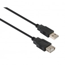 Дата кабель USB 2.0 AM/AF 1.8m Vinga (VCPUSBAMAF1.8BK) - Фото