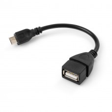 Дата кабель OTG USB 2.0 AF to Micro 5P Vinga (VCPDCOTGMBK) - Фото