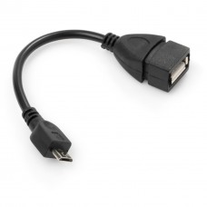 Дата кабель OTG USB 2.0 AF to Micro 5P Vinga (VCPDCOTGMBK) - Фото