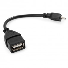 Дата кабель OTG USB 2.0 AF to Micro 5P Vinga (VCPDCOTGMBK) - Фото
