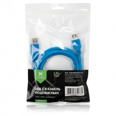 Дата кабель USB 3.0 AM/AF 1.8m Vinga (VCPUSB3AMAF1.8B) - Фото