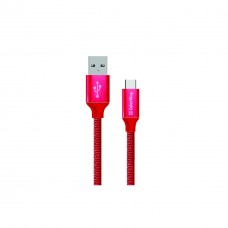 Дата кабель ColorWay Кабель Colorway USB - Type-C 2.1А 1м червоний (CW-CBUC003-RD) - Фото