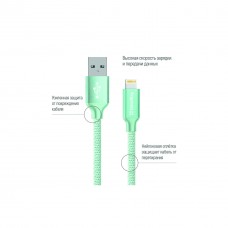 Дата кабель USB 2.0 AM to Lightning mint ColorWay (CW-CBUL004-MT) - Фото