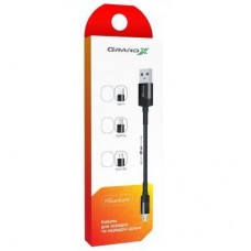 Дата кабель USB 2.0 AM to Micro 5P 0.2m Grand-X (FM-20M) - Фото