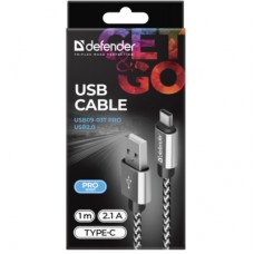 Дата кабель USB 2.0 AM to Lightning 1.0m ACH01-03T PRO White Defender (87809) - Фото