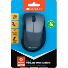 Мышка Canyon MW-11 Wireless Pixart Blue (CNE-CMSW11BL) - Фото