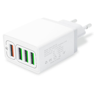 Зарядний пристрій XoKo QC-405 4 USB 6.2 A White (QC-405-WH)