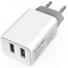 Зарядний пристрій ColorWay 2 USB AUTO ID 2.1 A (10 W) (CW-CHS015-WT) - Фото