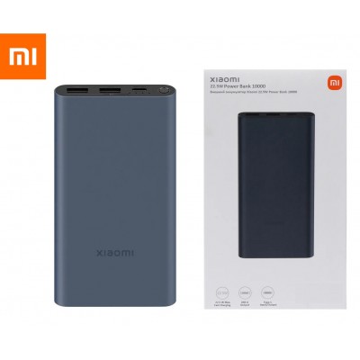 Оригінальний Xiaomi Mi Power Bank 3 10000 mAh 22.5 W PB100DPDZM Black BHR5884GL Швидка Зарядка QC3.0