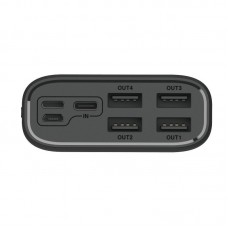 Оригінальний Wozinsky Power Bank 30000 mAh Li-Ion 4 x USB with LCD display 2A black WPB-001BK - Фото