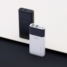 Оригінальний Wozinsky Power Bank 30000 mAh Li-Ion 4 x USB with LCD display 2A black WPB-001BK - Фото