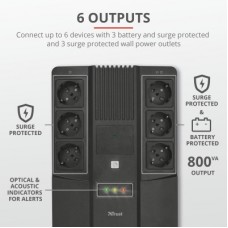 Джерело безперебійного живлення Trust Maxxon 800VA UPS (23326_TRUST) - Фото