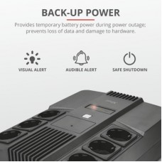 Джерело безперебійного живлення Trust Maxxon 800VA UPS (23326_TRUST) - Фото
