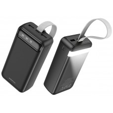 Оригінальний Borofone Power Bank BJ14B Freeway 30000 mAh Black LED ліхтарик 6974443386011 - Фото