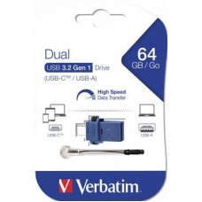 USB флеш накопитель Verbatim 64GB Dual USB Drive USB 3.0/Type-C (49967) - Фото