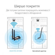 Мережева карта Wi-Fi ASUS PCE-AX1800 - Фото