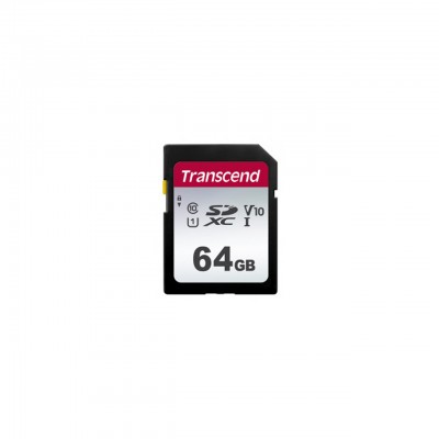 Карта памяти Transcend 64GB SDXC class 10 UHS-I U1 V10 (TS64GSDC300S)