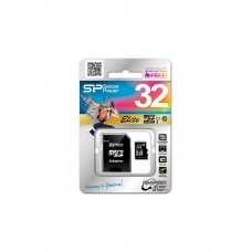 Картка пам'яті Silicon Power 32GB microSD Class 10 UHS-ISDR (SP032GBSTHBU1V10SP) - Фото