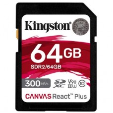 Картка пам'яті Kingston 64 GB class 10 UHS-II U3 Canvas React Plus (SDR2/64GB)