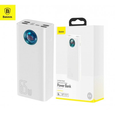 Оригінал Baseus Power Bank 30000 mAh Amblight Digital Display 65W 6A PPLG-A02 white BS-30KP365 для ноутбуків
