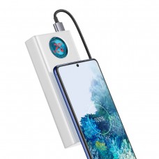 Оригінал Baseus Power Bank 30000 mAh Amblight Digital Display 65W 6A PPLG-A02 white BS-30KP365 для ноутбуків - Фото