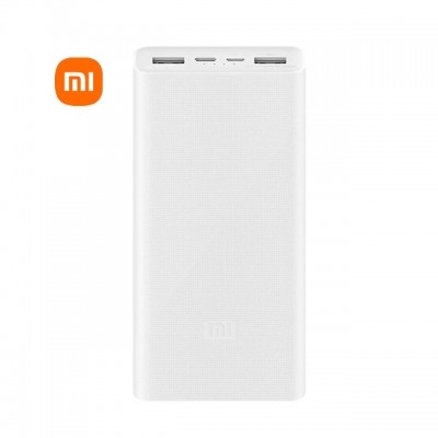 Оригінальний повербанк Xiaomi Mi Power Bank 3 20000 mAh PLM18ZM White (VXN4258CN) з швидкою зарядкою