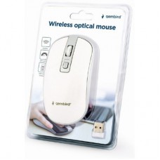 Мышка Gembird MUSW-4B-06-WS Wireless White-Silver (MUSW-4B-06-WS) - Фото