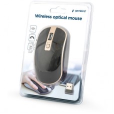 Мышка Gembird MUSW-4B-06-BG Wireless Black-Gold (MUSW-4B-06-BG) - Фото