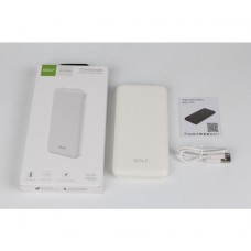 Оригінал Golf Power Bank 10000mAh P200 White 964068 (6959072724397) 10W 2.1A fast charging 2xUSB - Фото