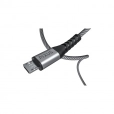 Дата кабель USB 2.0 AM to Micro 5P 1.0m Flex Gray Pixus (4897058531145) - Фото