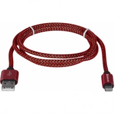 Дата кабель USB 2.0 AM to Lightning 1.0m ACH01-03T PRO Red Defender (87807) - Фото