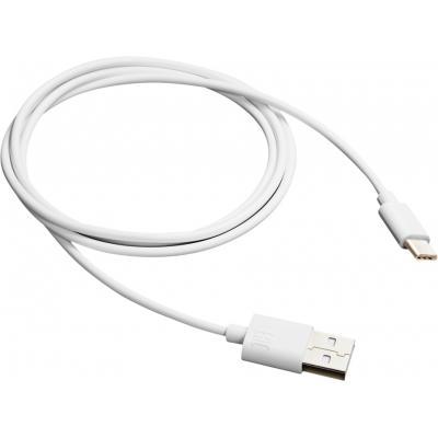 Дата кабель USB 2.0 AM to Type-C 1.0m white CANYON (CNE-USBC1W)