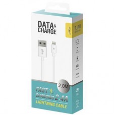 Дата кабель USB 2.0 AM to Lightning 2.0m white Piko (1283126493867) - Фото