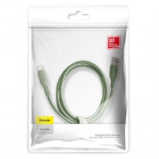 Дата кабель USB 2.0 AM to Lightning 1.2m 2.4A green Baseus (CALDC-06) - Фото