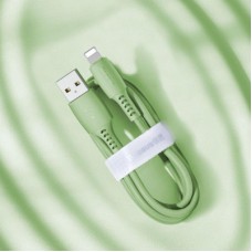 Дата кабель USB 2.0 AM to Lightning 1.2m 2.4A green Baseus (CALDC-06) - Фото