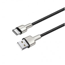 Дата кабель USB 2.0 AM to Type-C 1.0m head metal black ColorWay (CW-CBUC046-BK) - Фото