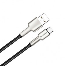 Дата кабель USB 2.0 AM to Type-C 1.0m head metal black ColorWay (CW-CBUC046-BK) - Фото