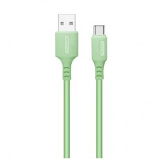 Дата кабель USB 2.0 AM to Type-C 1.0m soft silicone green ColorWay (CW-CBUC042-GR) - Фото