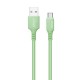 Дата кабель USB 2.0 AM to Type-C 1.0m soft silicone green ColorWay (CW-CBUC042-GR)